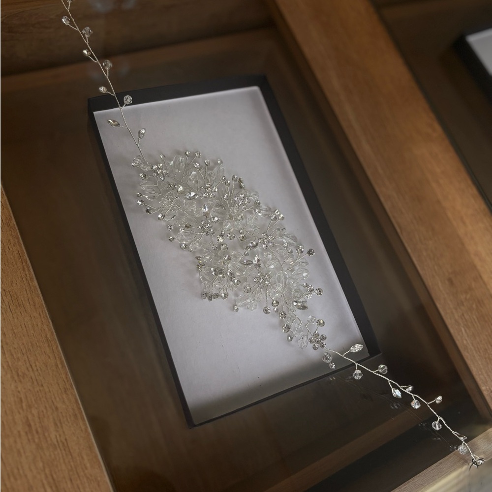 Elegant Silver Crystal Hair Vine
